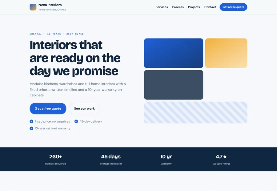 Preview of the Business website demo website